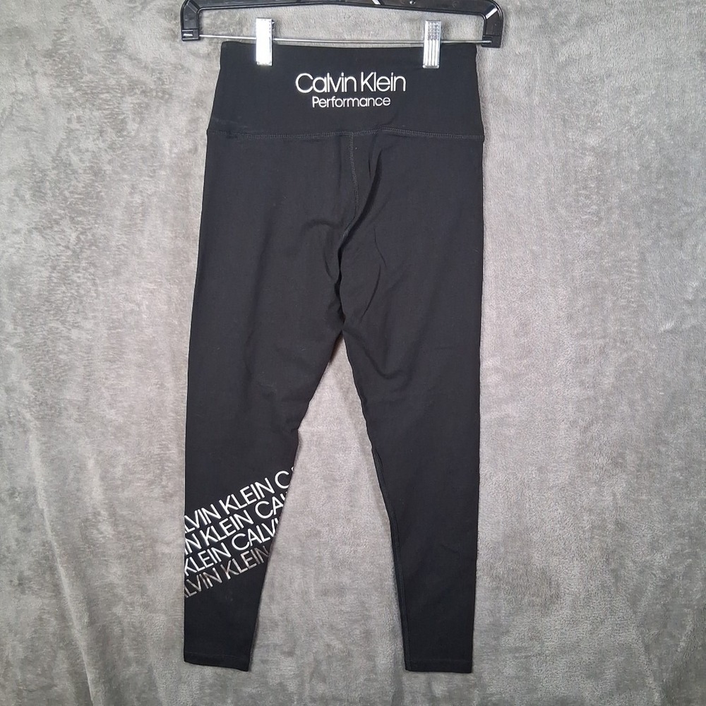 Calvin Klein Performance Legging Women's Small Black 7/8 Stretchable NWOT - Picture 3 of 7